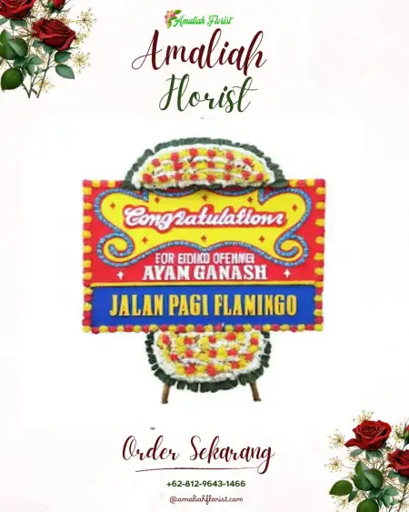 Sewa Papan Bunga Pipa Putih